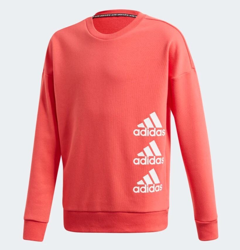 Felpa Adidas girocollo Must Have Crew core pink white bimba art.FL1799