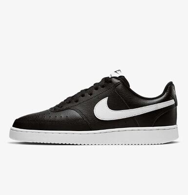Nike Court Vision Force Nere Low Baffo Bianco Swoosh pelle nero art.CD5463 001