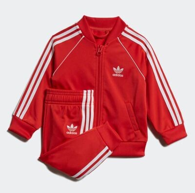 Completo Adidas Tuta Track Suit sst rossa bambini art.FM5585
