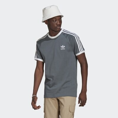 T-Shirt Uomo Blu Adidas Originals Girocollo Adicolor Classics 3 Stripes Blue Oxide art. GN3500