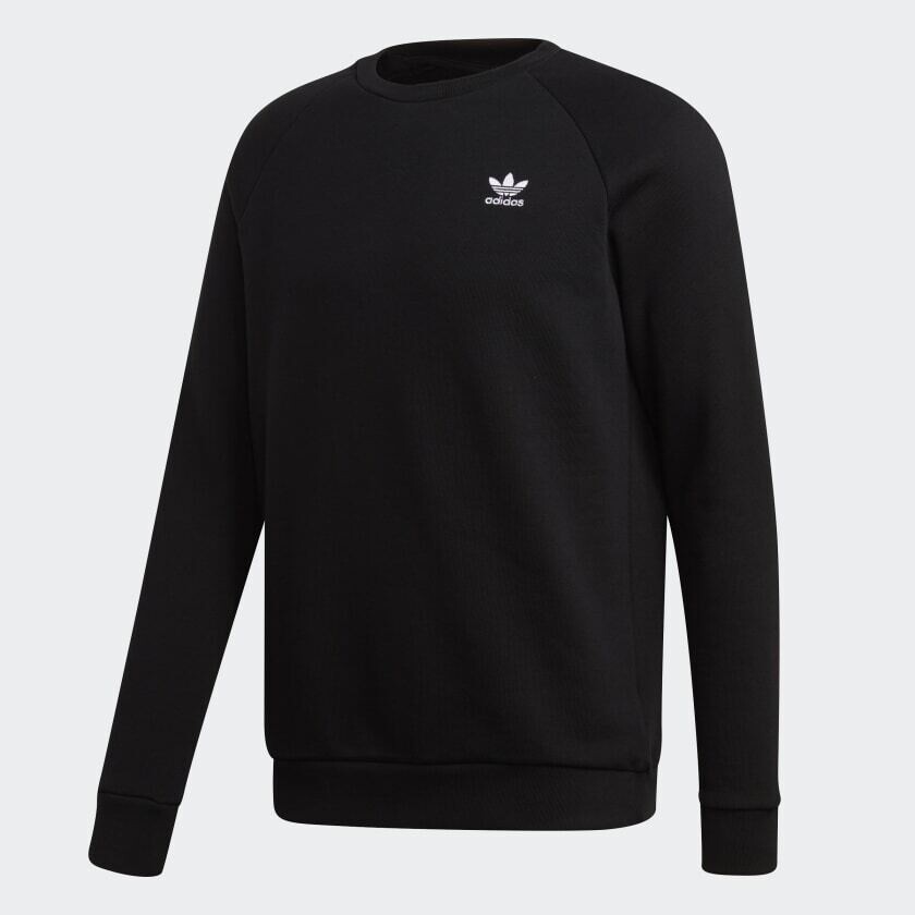 Felpa Adidas Uomo Nera Esssentials Crewneck art. DV1600, Misura: XS