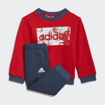 Adidas Essentials Completo Bambino Rosso Blu Felpa e Pantaloni art. GN3950