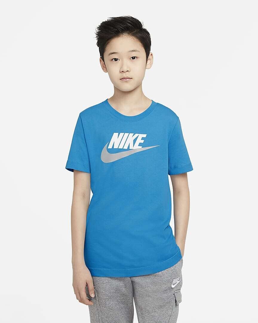T-Shirt Azzurra Bambino Nike Sportwear art. AR5252 447