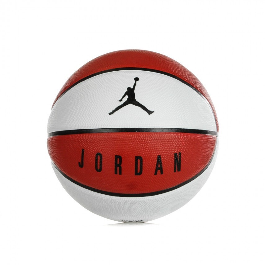 Pallone Jordan Playground 8p 07 Bianco Rosso con logo Jordan Art. J000186561107