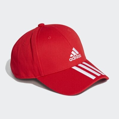 Cappello Adidas Rosso Baseball 3 Stripes Strisce Bianche art. GM6269