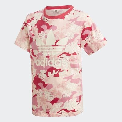 T-Shirt Bambina Fantasia Rosa Bianco Adidas Originals Cream White / Easy Pink / Multicolor art. GD2874
