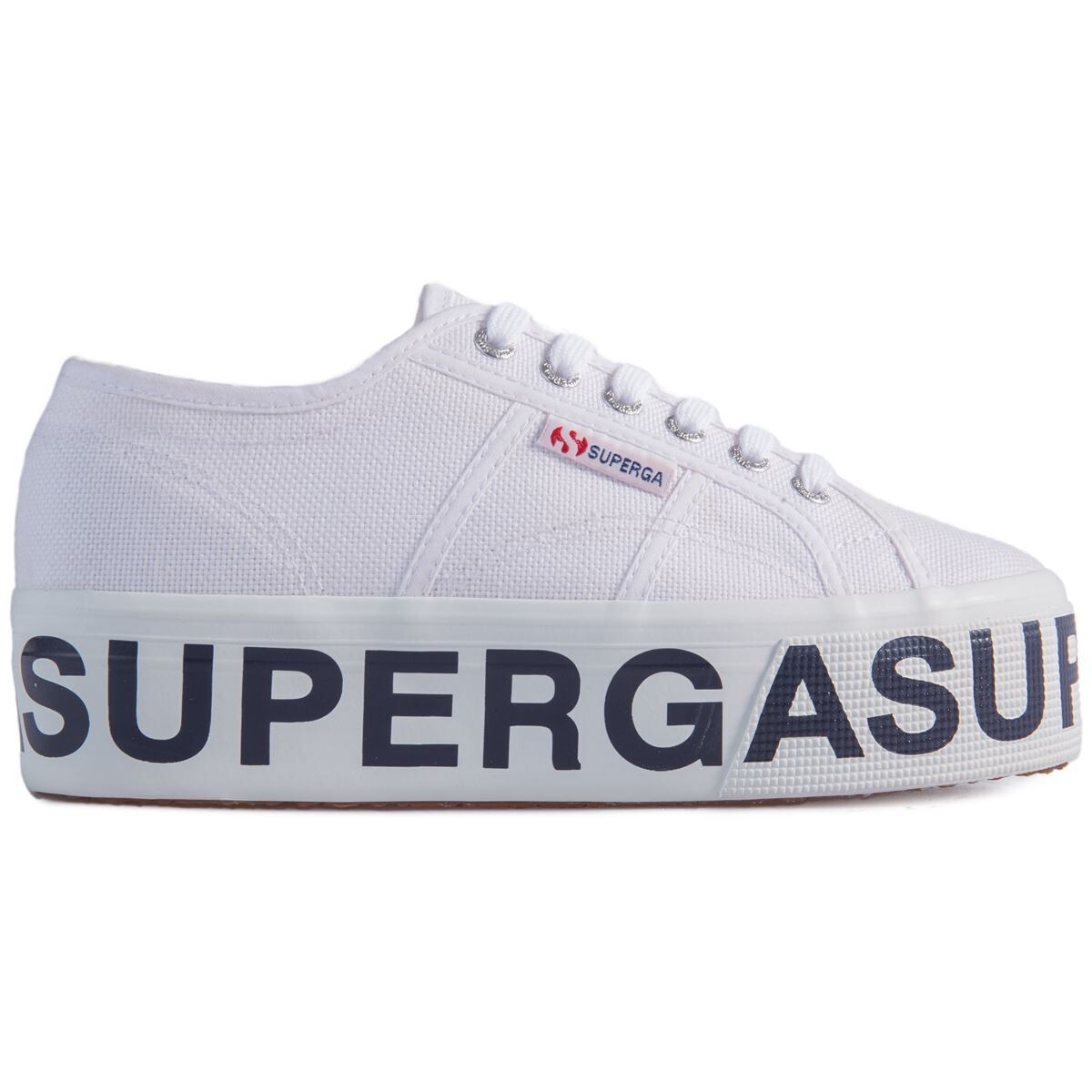 Scarpe Superga Donna 2790 Bianche PlatForm Lettering Art. S7117DW 901