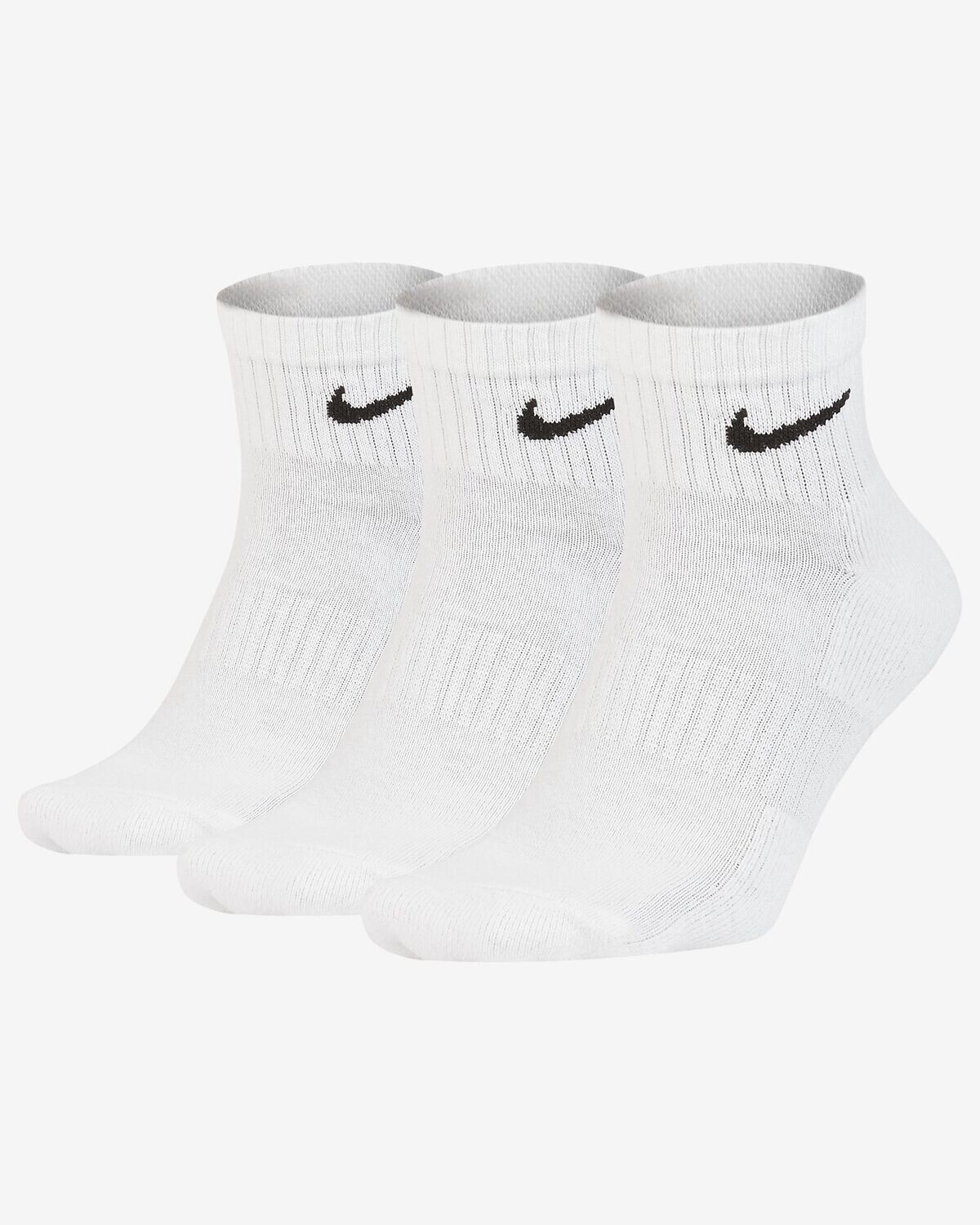 Calze Nike Bianche a caviglia Everyday Cushioned Bianche Logo Nero Caviglia art. SX7667 100