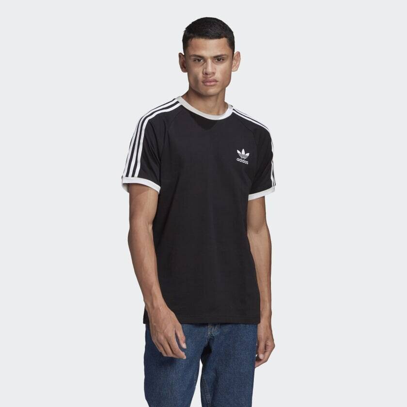 T-Shirt Uomo Nera Adidas Originals Adicolor Classics 3 Stripes art. GN3495