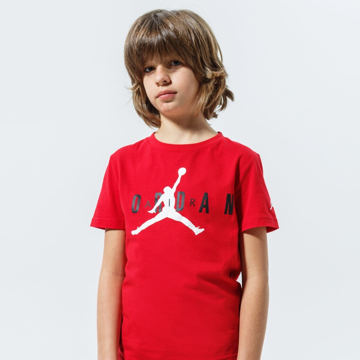 T- Shirt Ragazzi Jordan Brand Tee 5 Rossa con Logo Air Jordan Art. 955175 R78