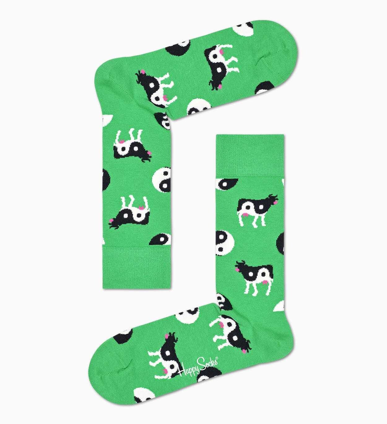 Calze Donna Fantasia Ying Yang Cow Sock Happy Socks art. YYC01 7300
