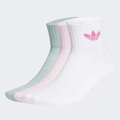 Calzini Adidas a caviglia Donna Bianco / Rosa / Verde 3 paia pack Crew socks art. GN3084