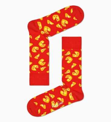 Calze Donna Fantasia Pizza Sfondo Rosso Happy Socks Pizza Sock art. PIZ01 4000