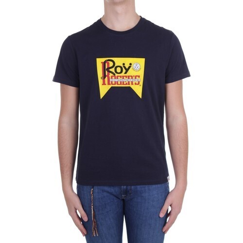 T-Shirt Unisex Roy Roger's Vintage Blu Girocollo Stampa Roy Cotone Regular Fit art. P21RRX519C9300569 B