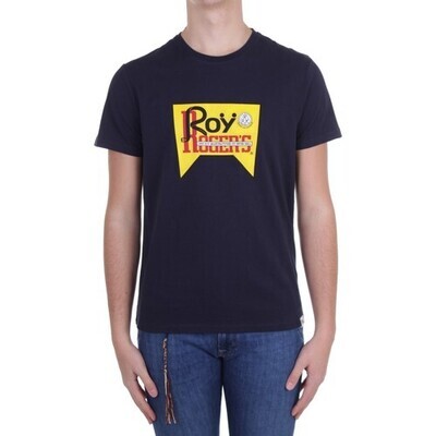 T-Shirt Unisex Roy Roger's Vintage Blu Girocollo Stampa Roy Cotone Regular Fit art. P21RRX519C9300569 B