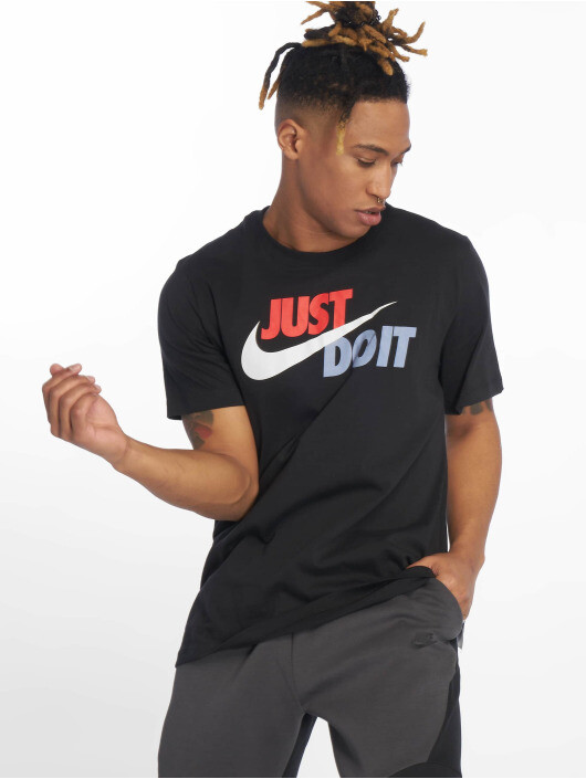 T-shirt Nike Nera Just Do It Logo Swoosh JDI Cotone Girogola art. AR5006 010