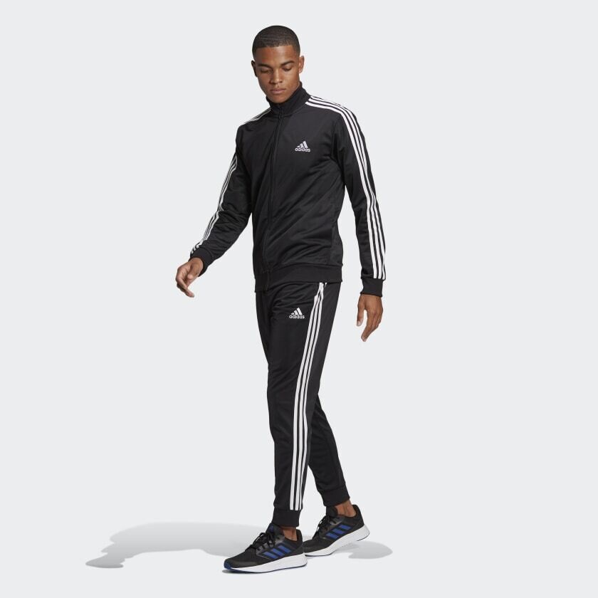 Tuta Uomo Nera Adidas Primegreen Essentials 3 Stripes art. GK9651