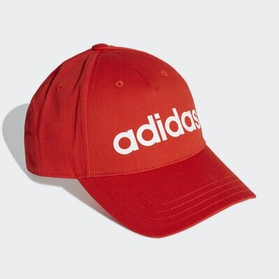 Cappello Adidas Rosso Daily Baseball cap con visiera e scritta bianca art. GE1163