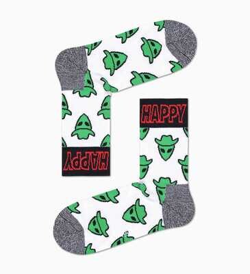 Calze Bianche Alieno Cowboy Verde Happy Socks Athletic Space Cowboy 3/4 Crew Sock art. ATSCB14 1300 Calze Bianche Alieno Cowboy Verde Happy Socks Athletic Space Cowboy 3/4 Crew Sock art. ATSCB14 1300