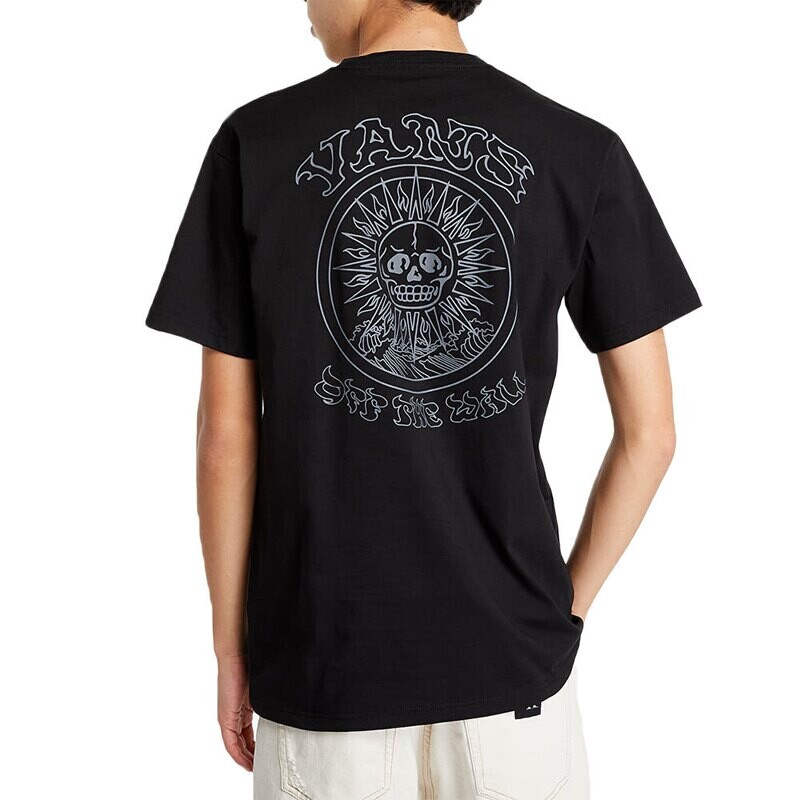 T-shirt Vans Nera El Sole Maglietta cotone girogola art. VN0A54CQBLK