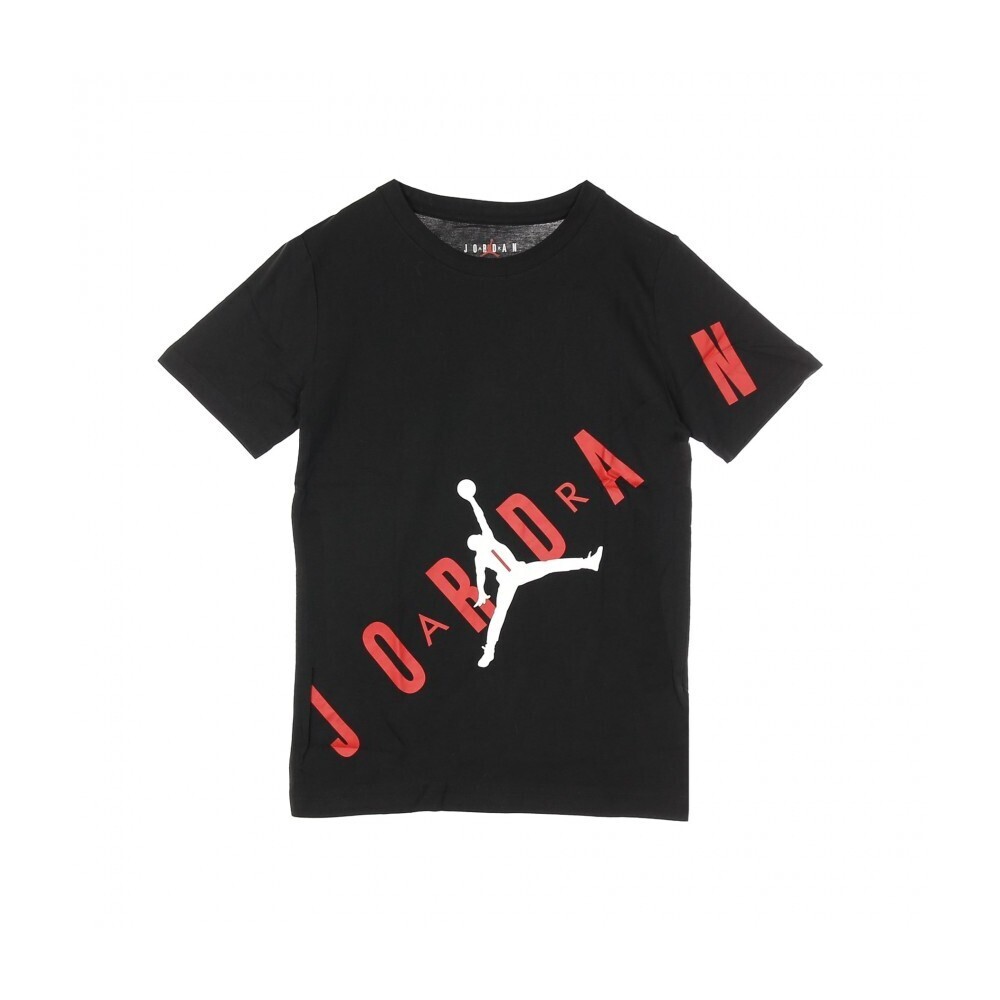 T-shirt Ragazzi Nike Jordan Jump Out Flight Nera e Rossa Art. 95A512 023, Misura: S