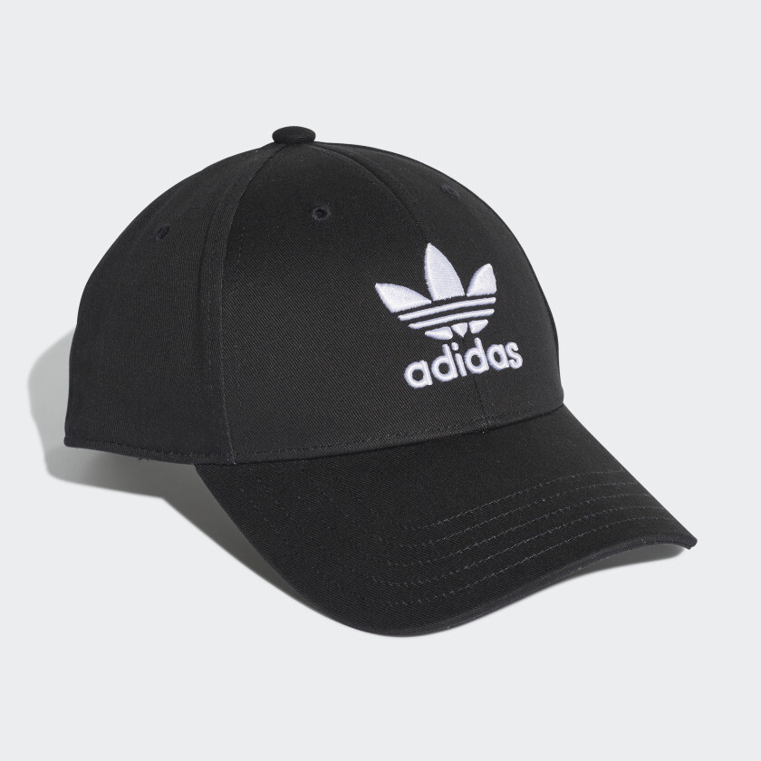 Cappello Adidas Nero Trefoil Logo Ricamo bianco art. EC3603