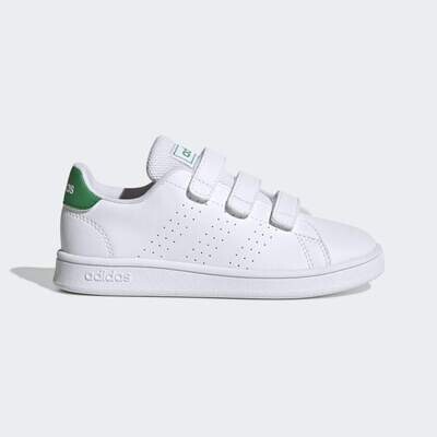 Adidas Advantage Bambino Bianco Verde con strappi art. EF0223