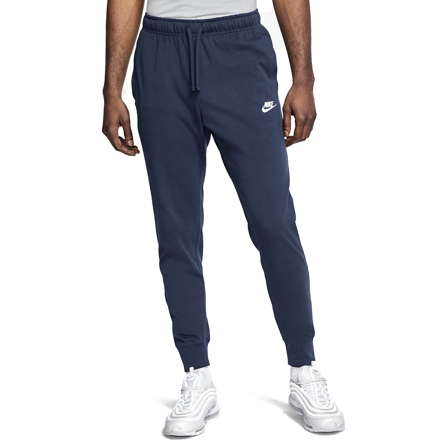 Pantalone Nike Blu Uomo Cotone Club Jersey Men's Pants Jersey art. BV2762 410