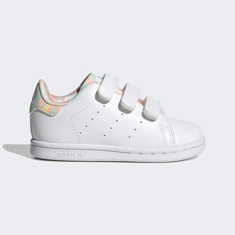 Sneakers Adidas Bambina Stan Smith Bianco Rosa Verde Art. GZ8366