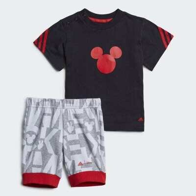 Completo Adidas per Disney Mickey Mouse Nero Rosso Bianco Bambini Art. HD2521