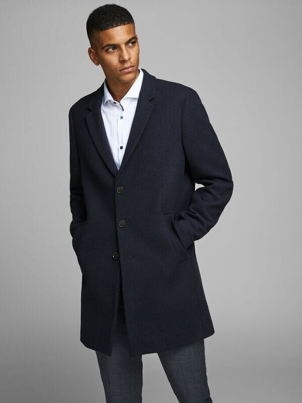 Cappotto Blu Uomo monopetto Blazer Lana Jaack&Jones Lunghezza media art. 12154382