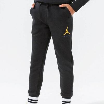 Pantalone Jordan by Nike Ragazzi Nero con logo giallo laterale art. 95A678 023