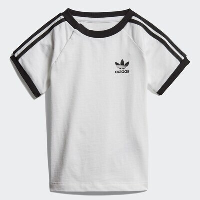 Adidas T- shirt 3-Stripes Bianca e Nera Bambini Art. DV2824