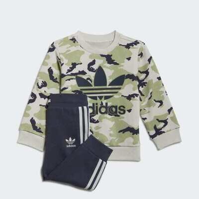 Completo Tuta Adidas Bambino Camo Verde Blu Art. HE6927