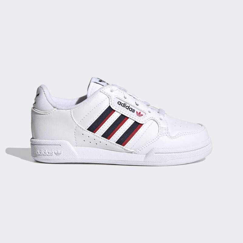 Sneakers Adidas Bambino Continental 80 Stripes Bianca Blu Rossa Art. S42611