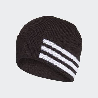 Cappello Adidas Nero Bianco 3 Stripes con risvolto Unisex art. FS9014