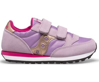 Sneakers Saucony Jazz Double Hook & Loop Bambina Rosa Mouve con strappo Art. SK165148