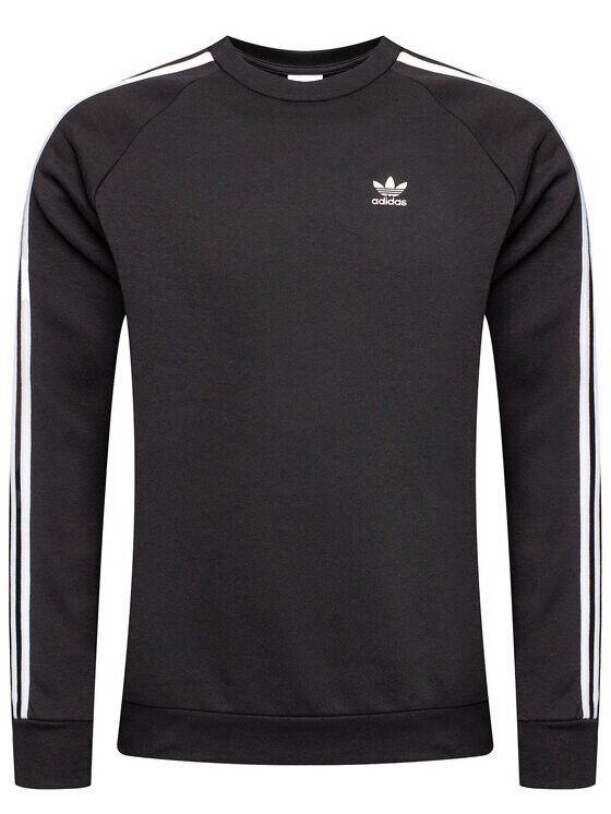 Adidas Originals Felpa Adidas Nera Strisce Bianche Felpa Adidas