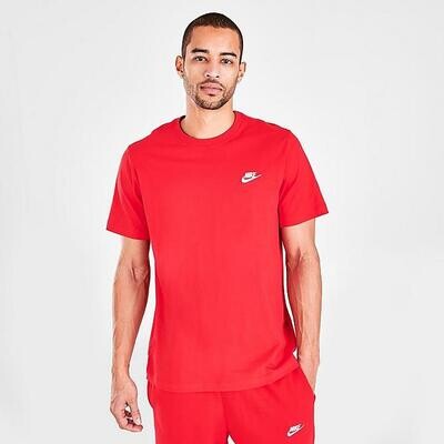 T-shirt Nike Rossa Uomo Essential Logo Mini Bianco Club 100% Cotone art. AR4997 657