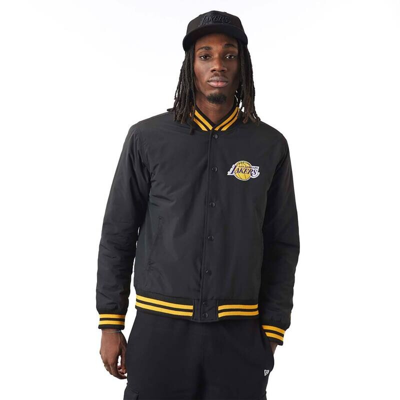 Bomber Giacca Lakers Los Angeles Uomo New Era Nero / Giallo Imbottita art. 60284782