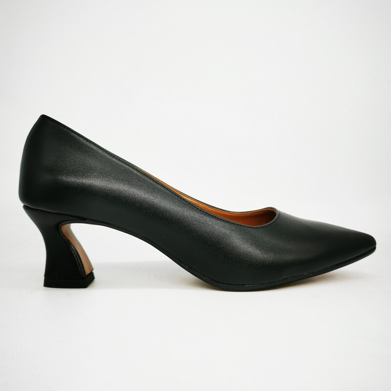Decollètè Bassi Neri Donna  tacco svasato  5 cm Colbaffo® Collection scarpe Basse nero Made in Italy art. CB028-50