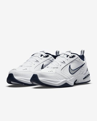 Nike Air Monarch IV Bianco Blu scarpe sportive uomo 415445 102