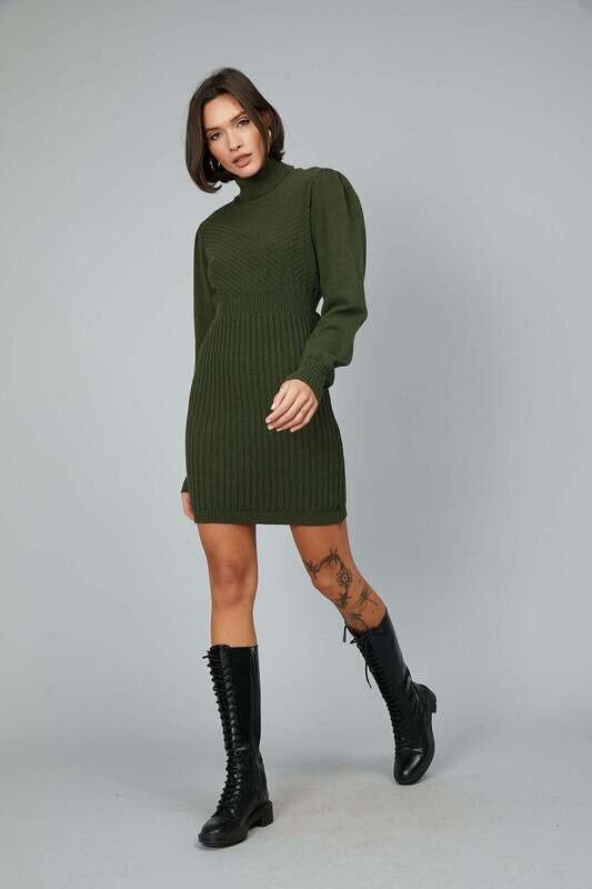 J.B4 DONNA ABITO MILITARE COLLO ALTO ADERENTE A PUNTI J.B4 DONNA ABITO MILITARE COLLO ALTO ADERENTE A PUNTI