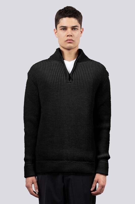 I'MBRIAN MAGLIONE NERO CON ZIP A COSTA INGLESE ART. MA2286 I'MBRIAN MAGLIONE NERO CON ZIP A COSTA INGLESE ART. MA2286