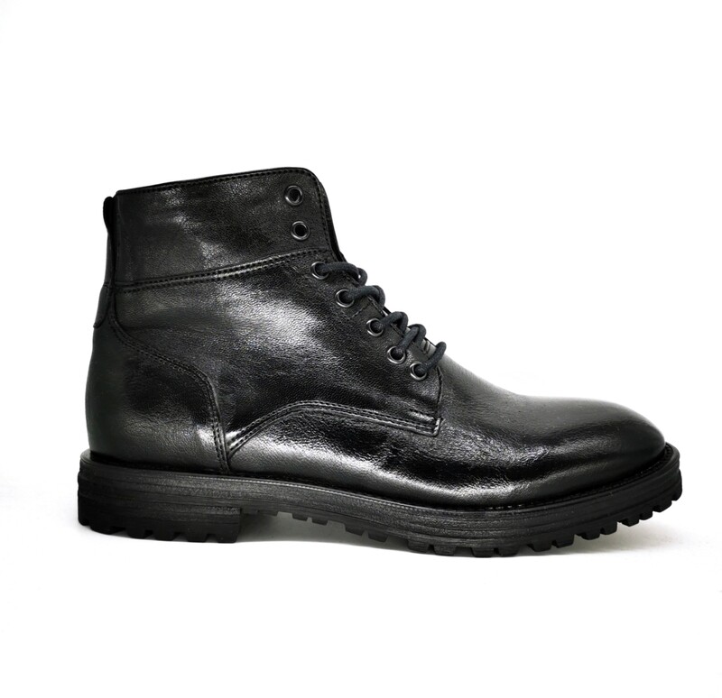 STIVALETTO IN PELLE NERO UOMO STRINGATO FONDO ROCCIA COLBAFFO COLLECTION ART. CB7314 STIVALETTO IN PELLE NERO UOMO STRINGATO FONDO ROCCIA COLBAFFO COLLECTION ART. CB7314