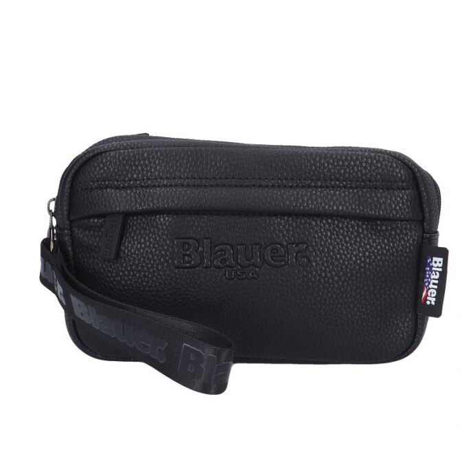 Pochette Pelle Nera Blauer Beauty Vitello Martellato art. F2GOY02/MET