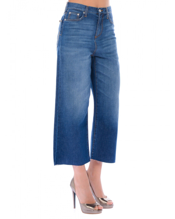 Jeans Donna Roy Roger's Rita Cropped Peniche Lavaggio Scuro Fibre Naturali art. P22RND043D478A160