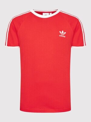 T-Shirt Adidas Rossa unisex Girocollo Strisce Adicolor Classics 3 Stripes Red Better Scarlett art. HE9547