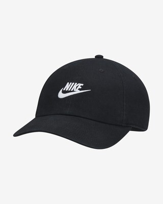 Cappello Nike Nero logo H86 Tela Cotone Futura Washed Art. 913011 010