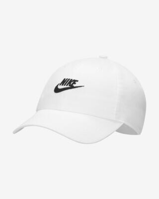 Cappello Nike Bianco logo H86 Tela Cotone Futura Washed Art. 913011 100
